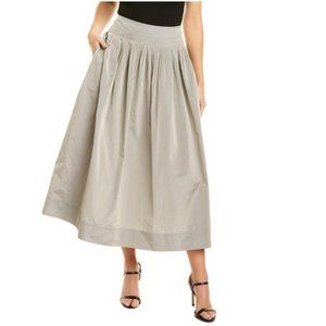 LAFAYETTE 148 Italian Crafted Taffeta Lyons Skirt, Size 2, Gray, New with tags